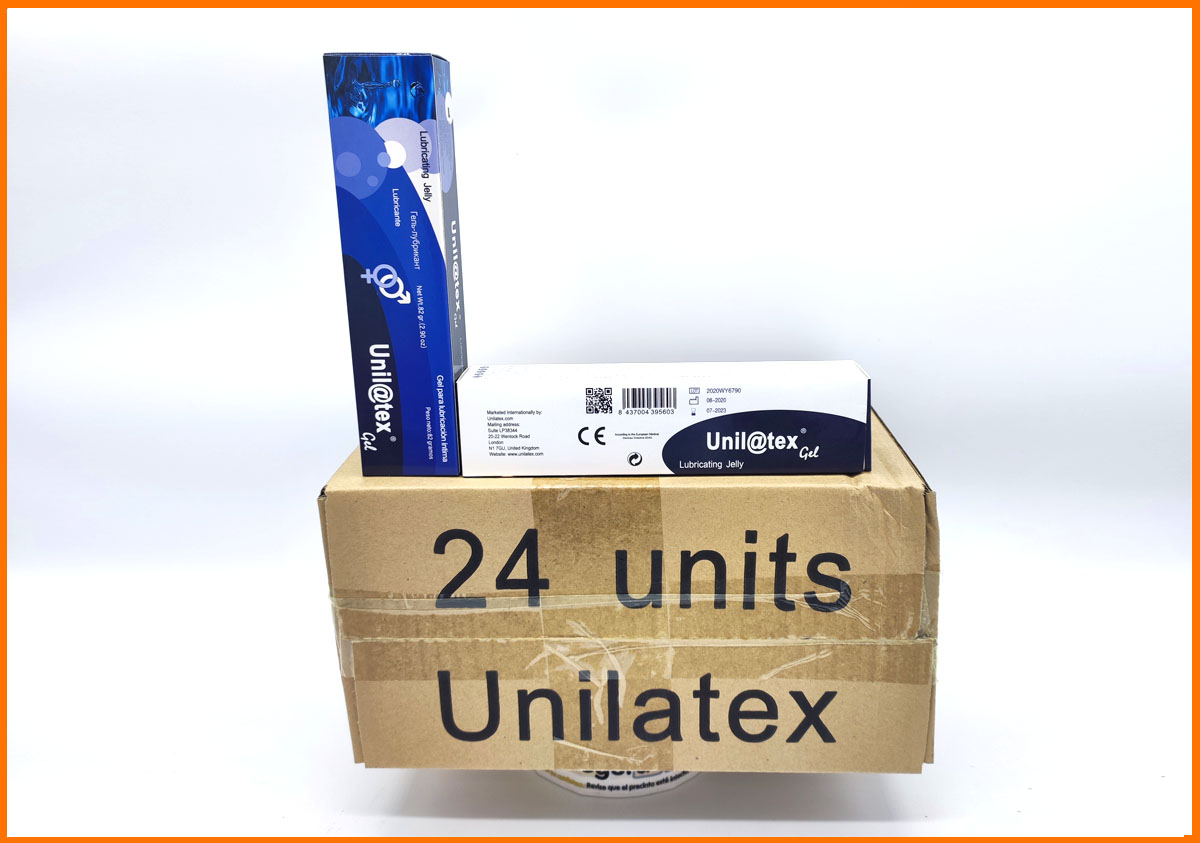 Caja 24 Lubricantes Unilatex 82 gr
